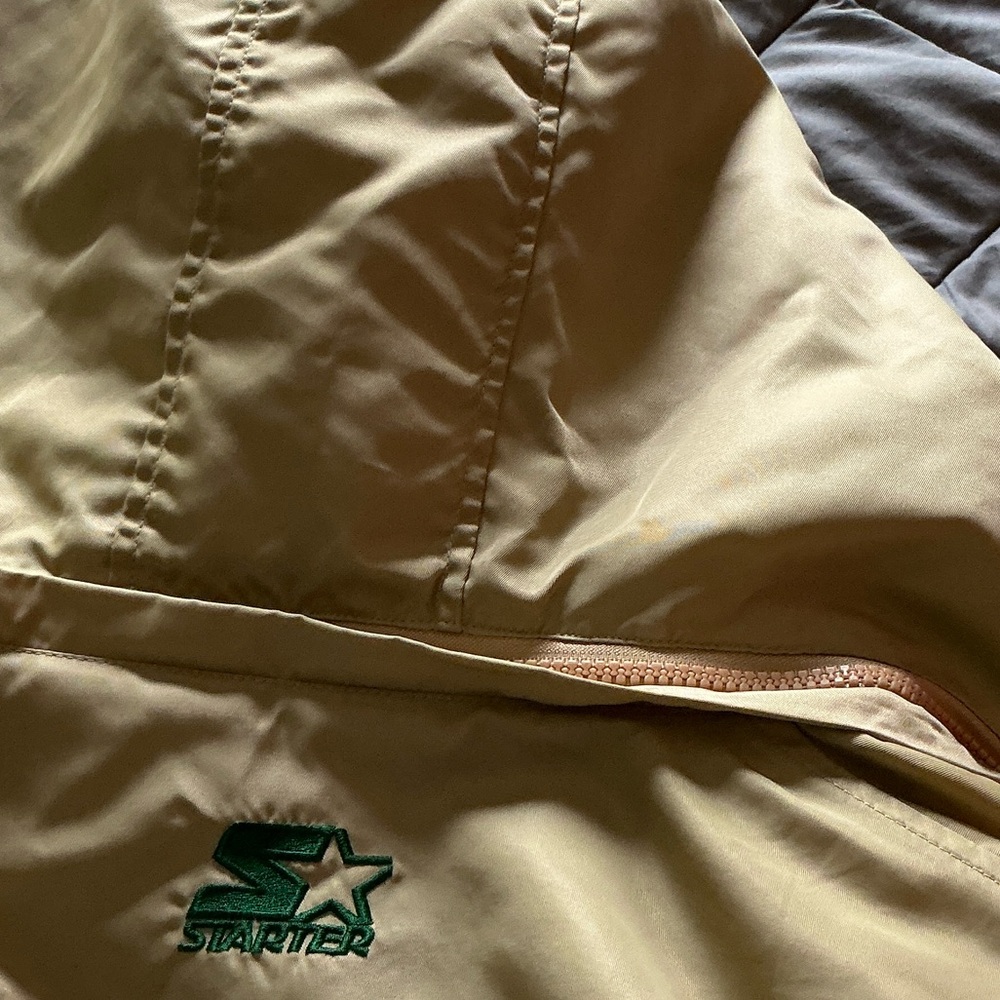 Like NewSTARTER Tan and Green Packers Performance Jacket - Picture 6 of 8